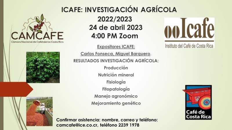 Resultados de investigación agrícola del ICAFE